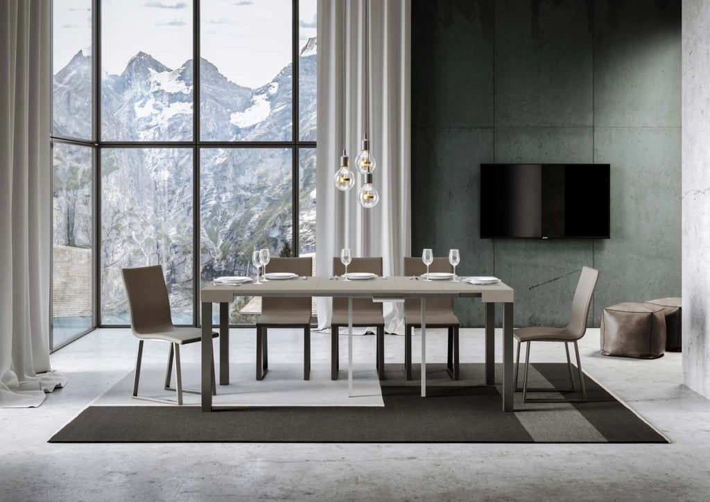 Consolle Allungabile 90-300x40x77 cm Everyday Cashmere Telaio Antracite