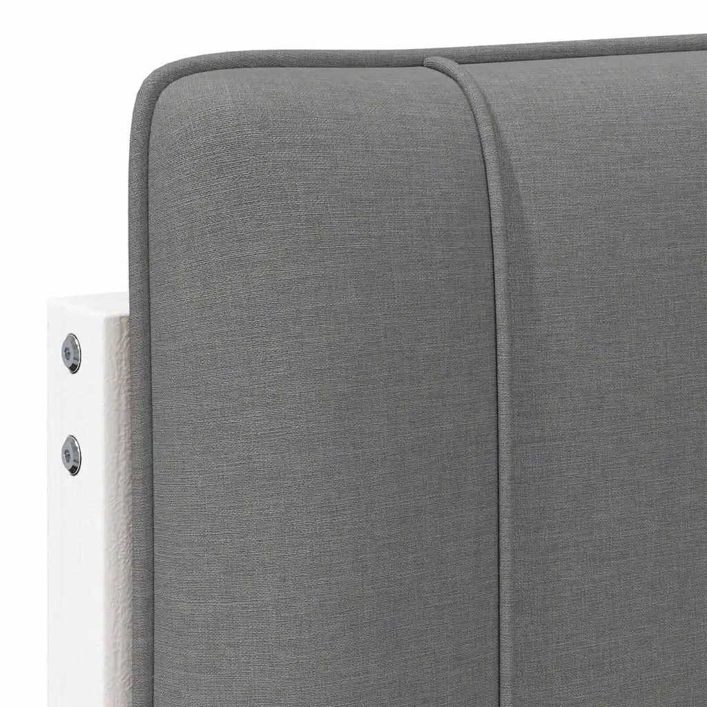 Testiera | Testata imbottita Bianco e grigio chiaro 90 cm Pino massello