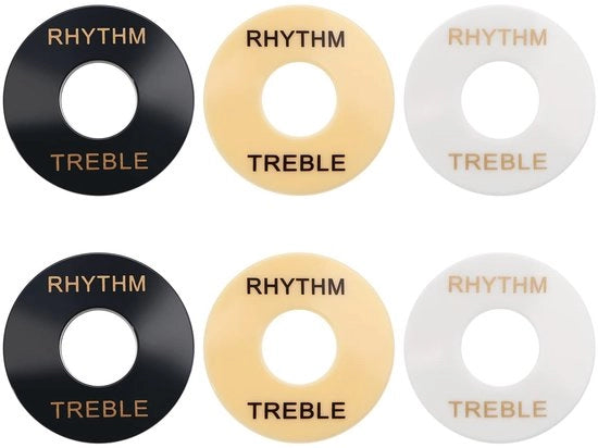 Accessori di ricambio per chitarra - Interruttore di chitarra - Piastra di chitarra - Sostituzione - Nero Bianco Crema - Interruttore di chitarra a toggle - Adatto per la maggior parte delle chitarre