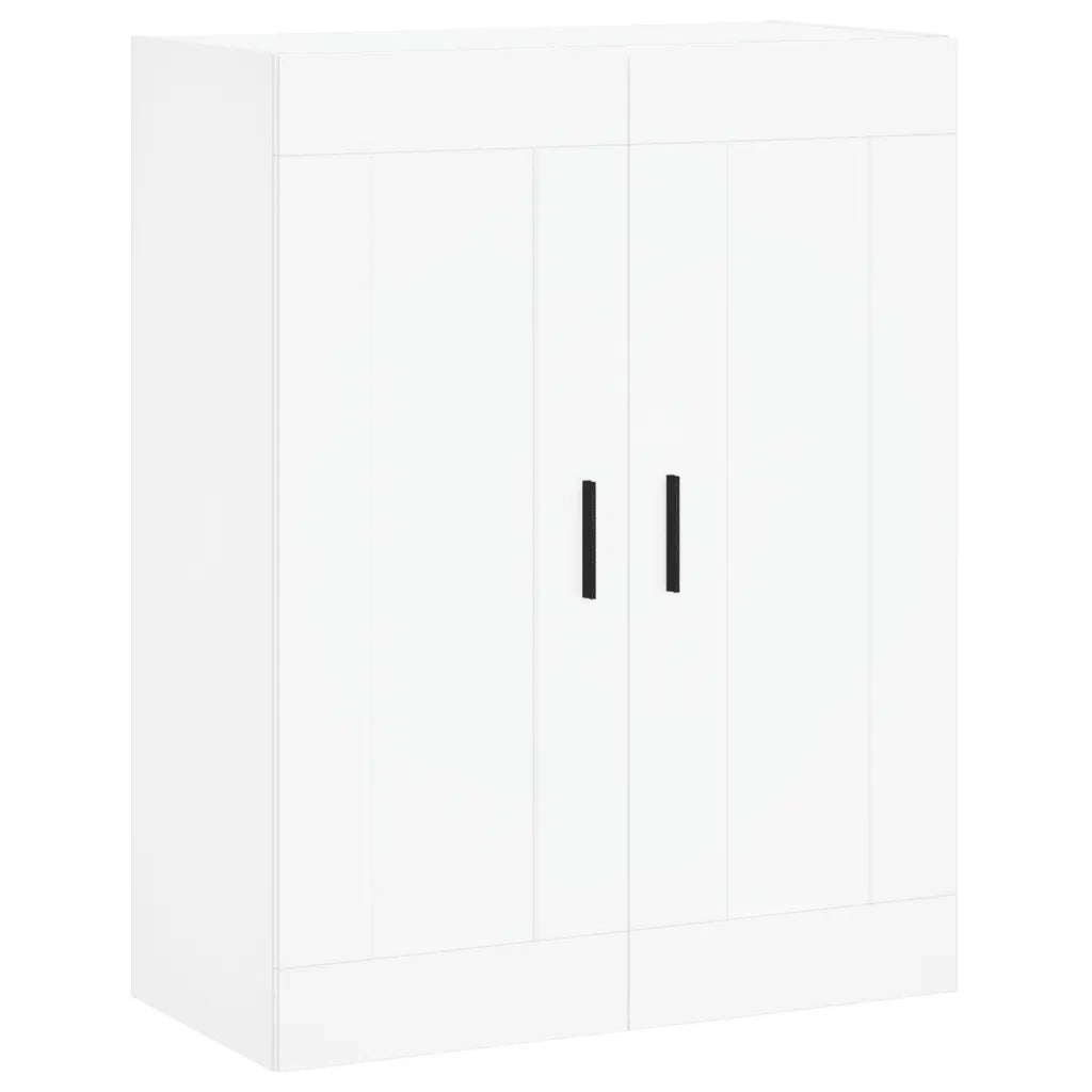 Credenza-Buffet-Armadio da cucina Bianca 69,5x34x180 cm in Legno Multistrato 817441