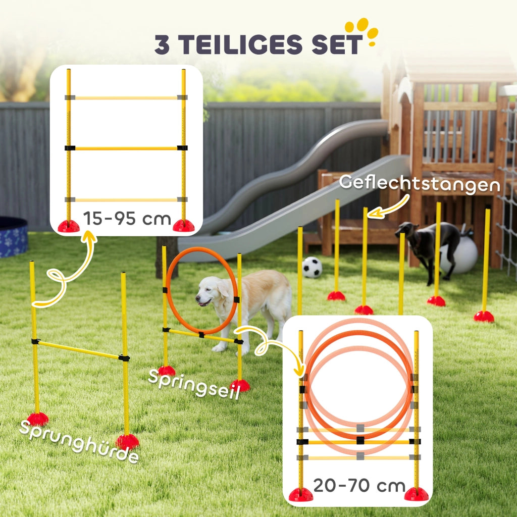 Set Agility per Cani ¨C Minimal ¨C 3 Pezzi con Ostacoli e Stanghe