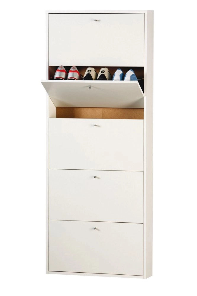 1pz kit scarpiera 5 ribalte 65x15x164 bianco 1307 cod:ferx.18051