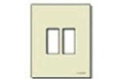 PLACCA 2F SCAT TONDA ALLUMINIO 08606 VIMAR CONCORR