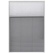 Finestra per Insetti Finestra Plisse 160 x 80 cm in Alluminio con Ombra CFW3555149