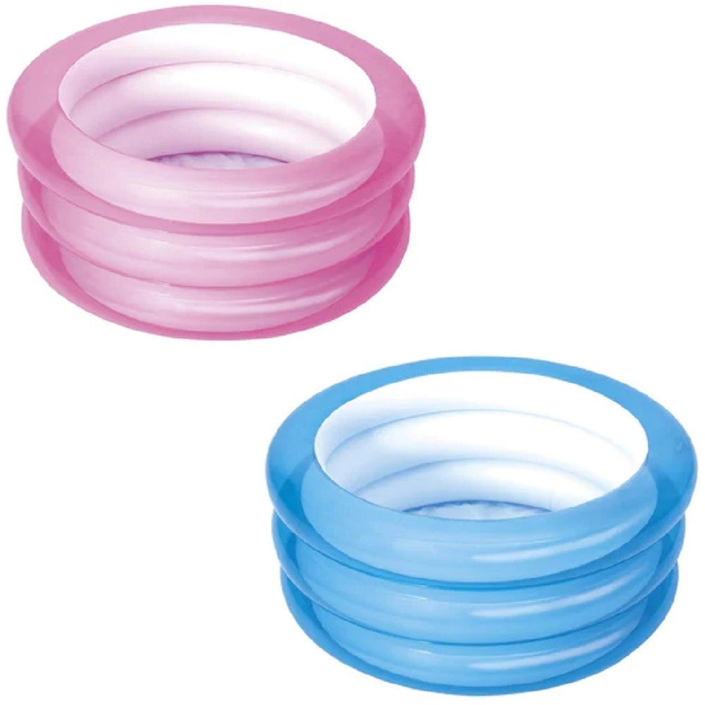 Trade Shop - Piscina Fondo Gonfiabile Per Bambini A 3 Anelli ø70x30cm Colori Assortiti 51033 -