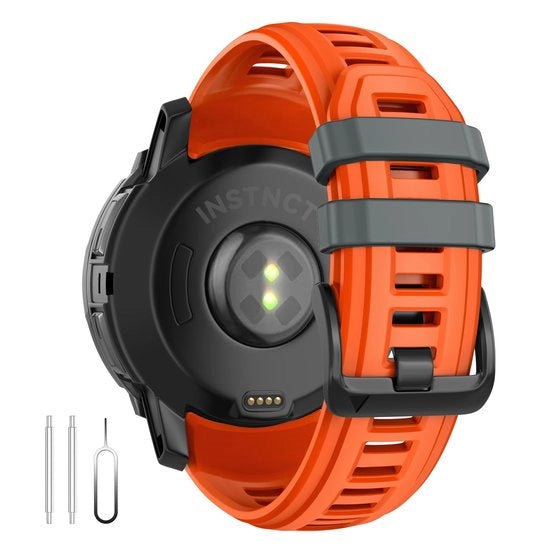 Cinturino orologio compatibile con Garmin Instinct 3 Amoled/Solar 50mm - 26mm - Silicone - Duraturo - Leggero - Resistente agli urti - Cinturino orologio
