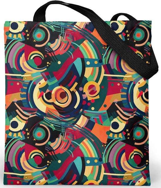 Borsa da spalla con cerniera - Borsa da spalla per donne con cerniera - Tessuto Oxford impermeabile - Borsa da spalla con stampe - Dimensioni: 37x42 cm - Borsa da spalla grande per donne