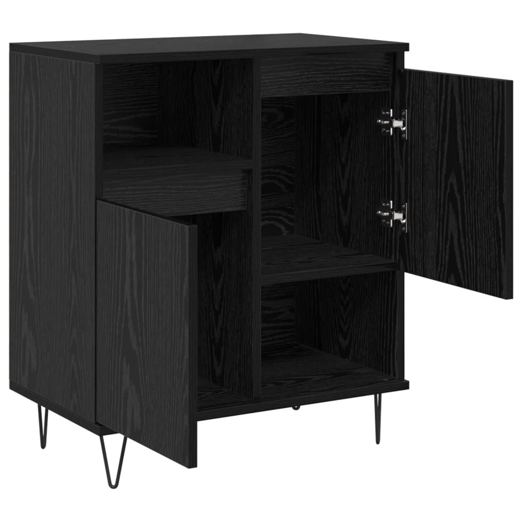 Credenza | Madia | Buffet da pranzo | Armadio da pranzo Rovere Nero 60 x 35 x 70 cm