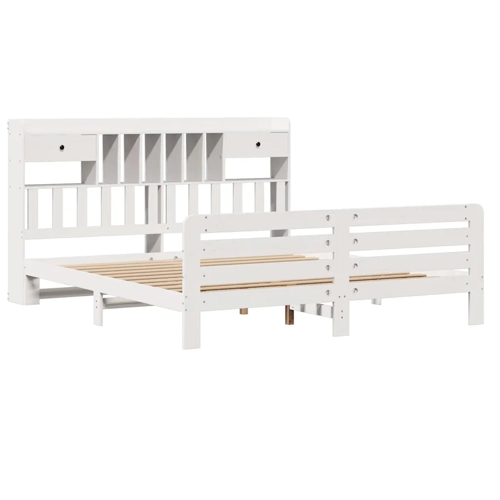 Giroletto con Libreria senza Materasso 180x200 cm in Legno Pino 3309972