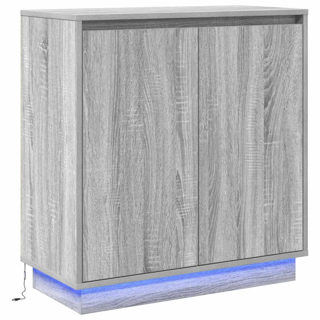 Credenza | Madia LED per Grigio Sonoma 71 x 34,5 x 75 cm