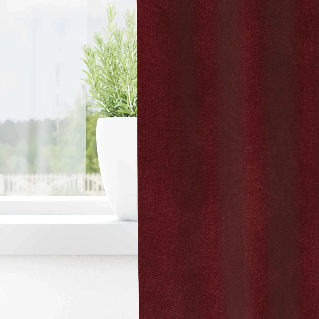 Tende Oscuranti | Tende Blackout 2 pz Rosso Vino 140 x 225 cm Velluto
