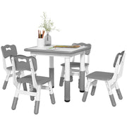 Set tavolo e sedie bambini regolabile ¨C Xylo ¨C 5 pezzi grigio