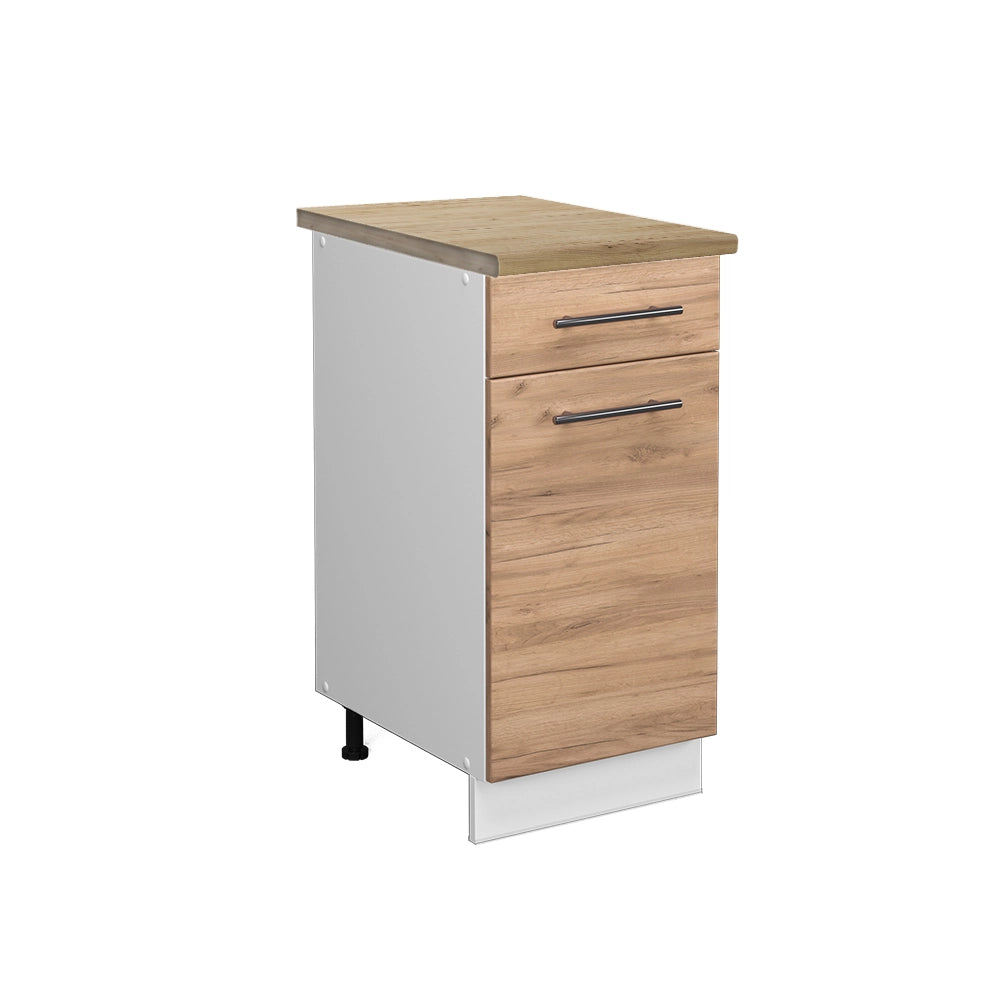 Mobiletto base per cucina Fame-Line Rovere dorato/Bianco 40 cm, PL Rovere Vicco