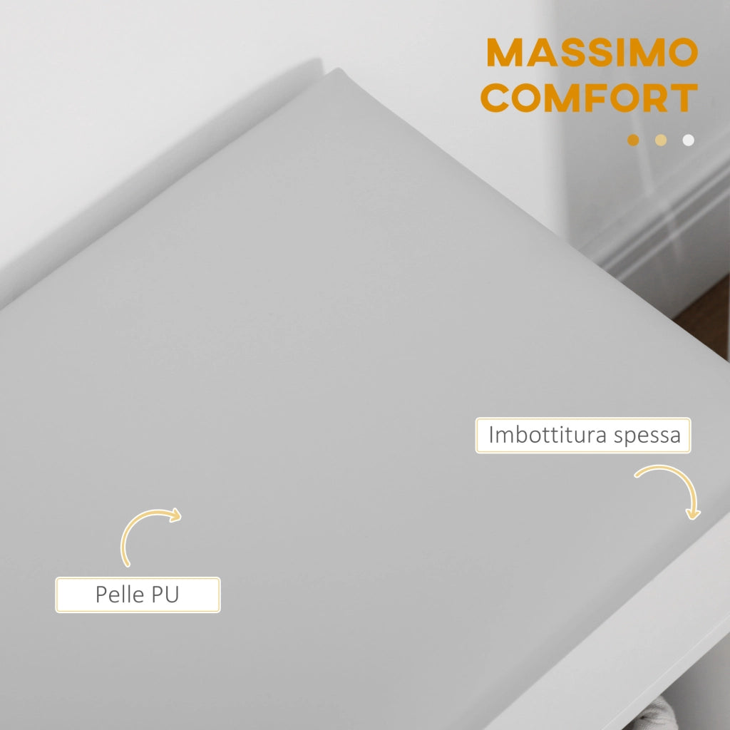 Scarpiera con Panca e Vani Aperti ¨C zephmum ¨C Legno Bianco 80x35x90 cm
