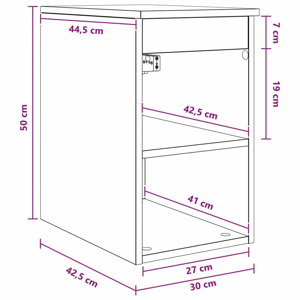 Armadio Bagno | Mobile da Bagno In-between Rovere Artigianale 30 x 44,5 x 50 cm