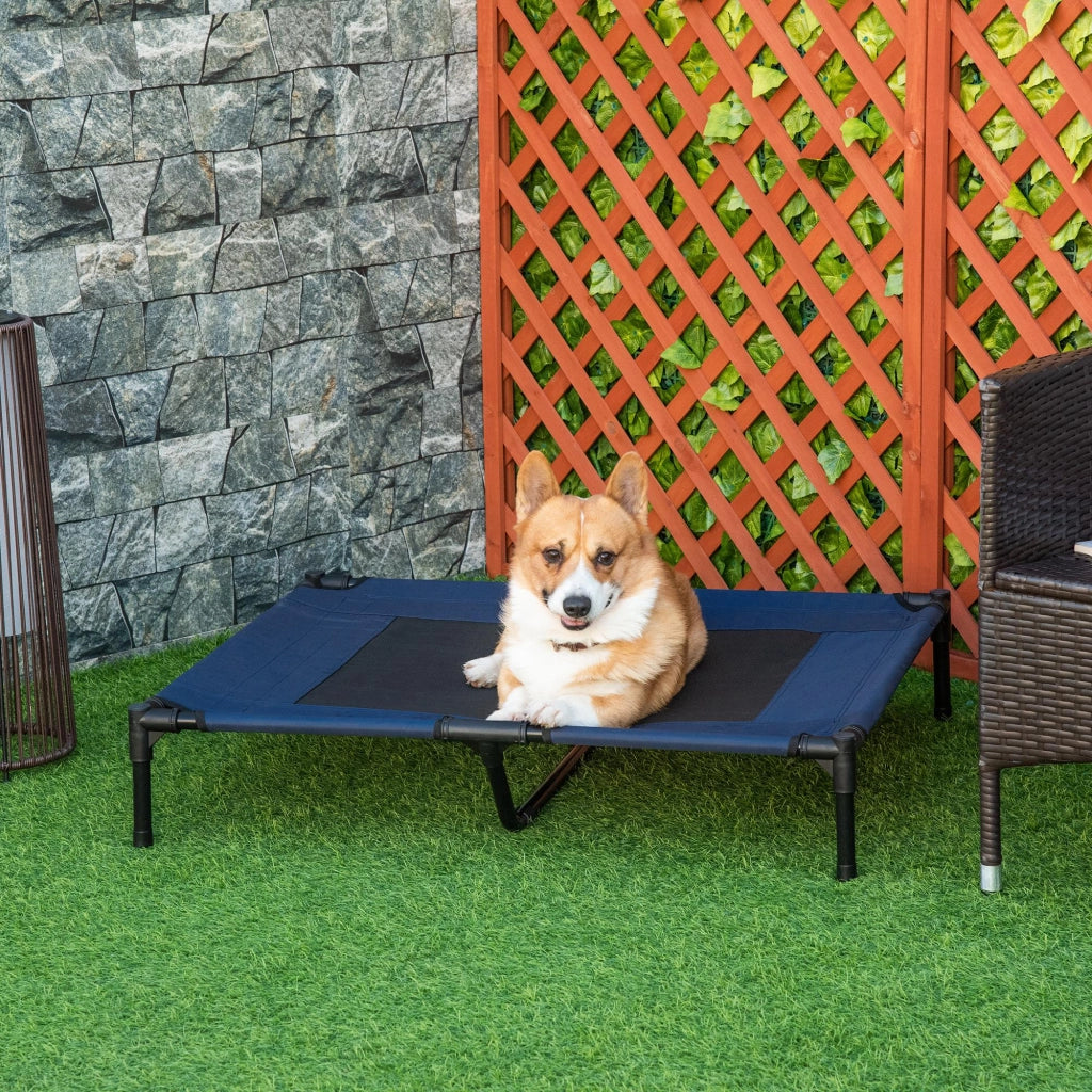 Lettino per Cani Rettangolare ¨C zephmum ¨C Blu 91.5x76.2x18 cm