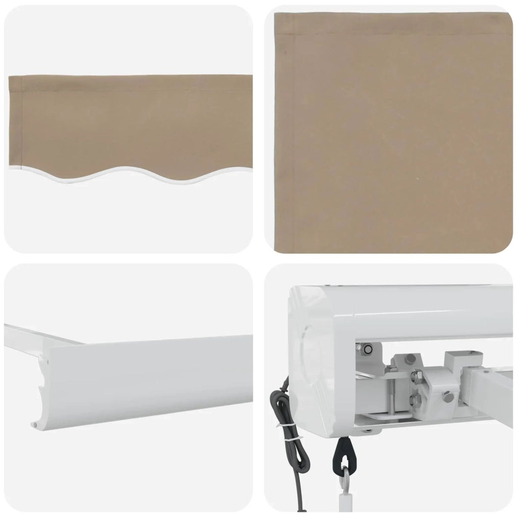 Tenda Retrattile Beige 400 × 300 cm Tessuto e Metallo 3330619