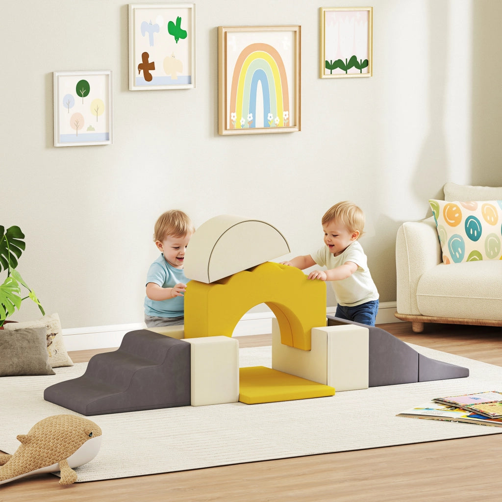 Blocchi di psicomotricit¨¤ per bambini ¨C zephmum ¨C 7 pezzi giallo