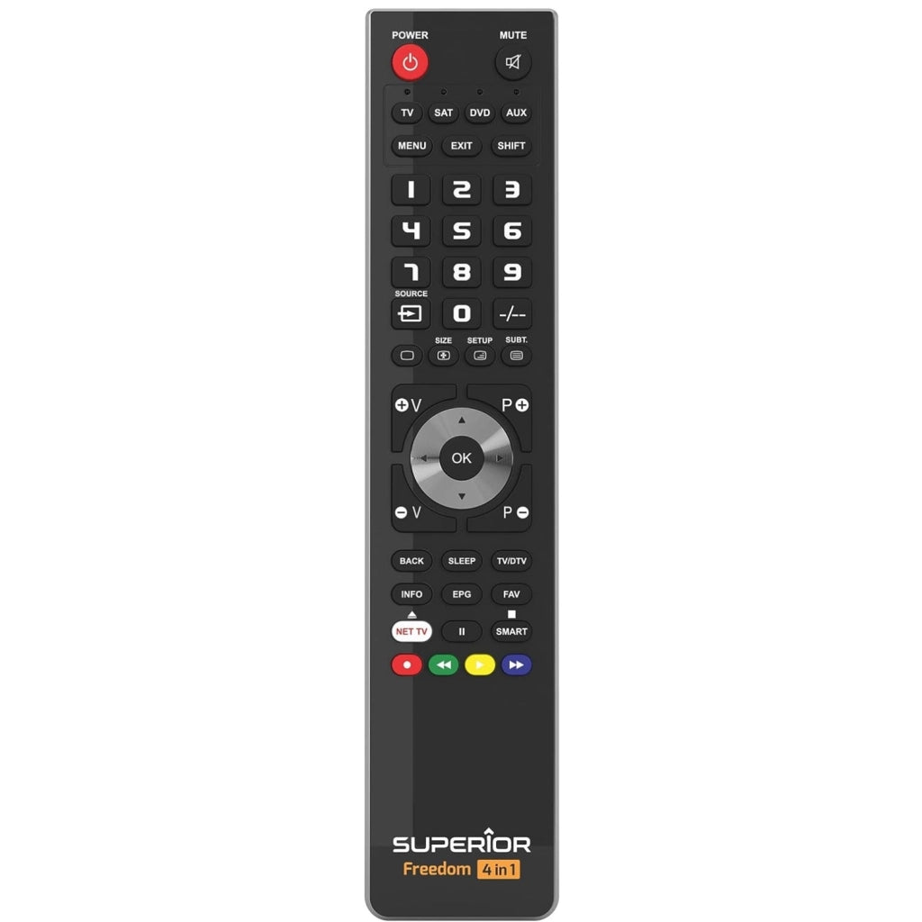 TELECOMANDO UNIVERSALE PER TV SUPERIOR FREEDOM USB 4IN1 BLACK SUPTUB003