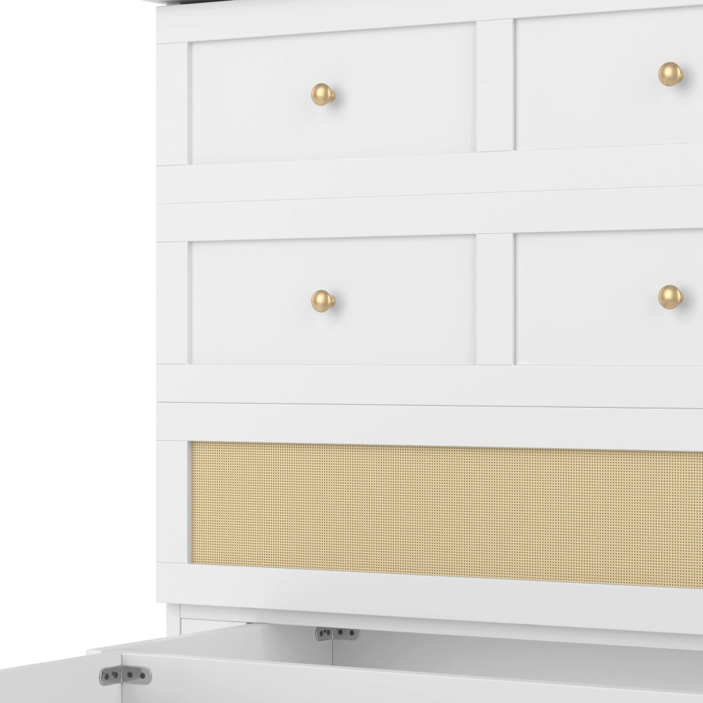 LETTO Convertibile 140x200 cm MDF Bianco con USB e presa