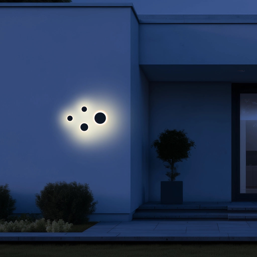 Applique esterno disco nero Ø25 LED 15W IP65 CCT