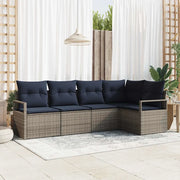 Set di divani 5 pcs Grigio polyrattan 3346385