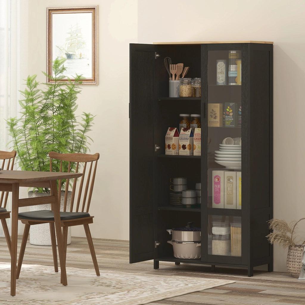 Armadio da cucina ¨C zephmum ¨C 76x36x160 cm nero