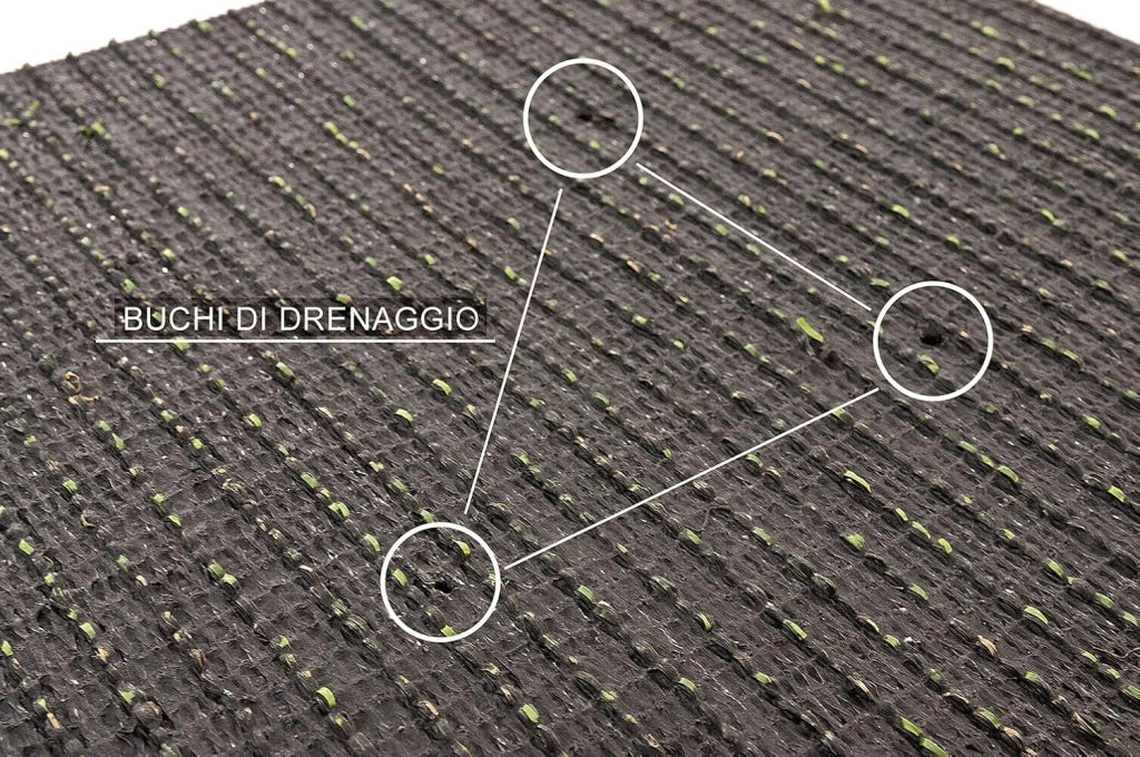 Erba Sintetica drenante 1x7 Mt 30mm Prato Verde Artificiale Alta Qualità 100% Made in Italy