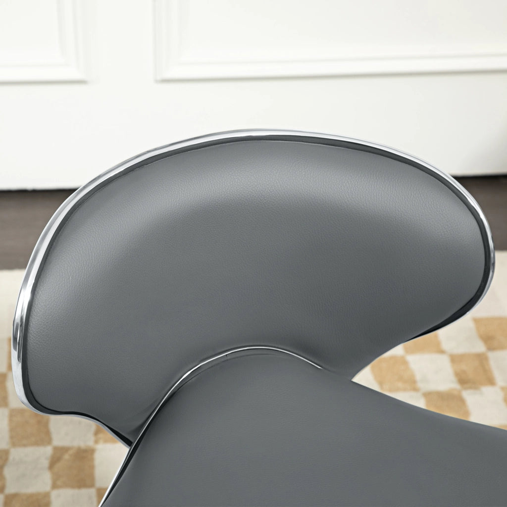 Sgabello da lavoro con rotelle e schienale ¨C Xylo ¨C altezza regolabile 44-56 cm, girevole 360¡ã, grigio