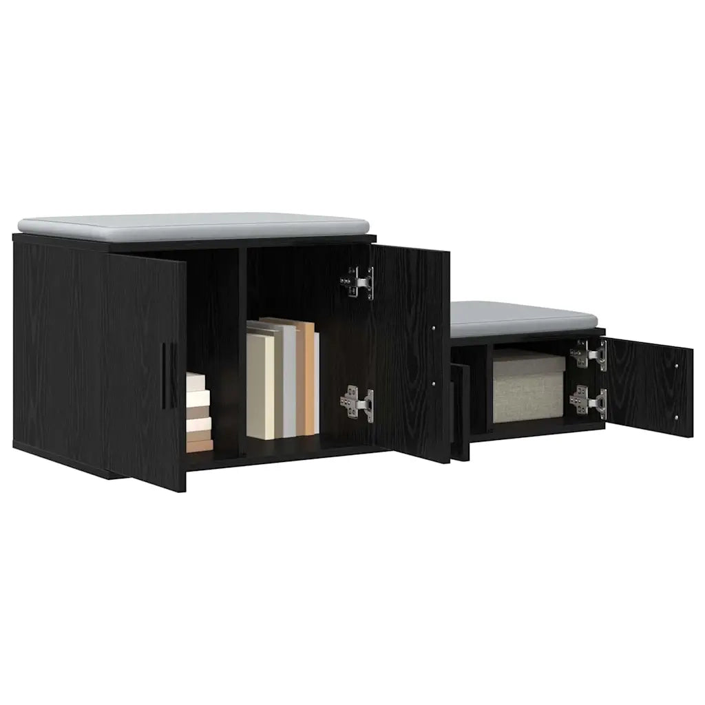 Armadio 2 pcs Rovere Nero 108 x 41 x 40 cm Legno multistrato 866668