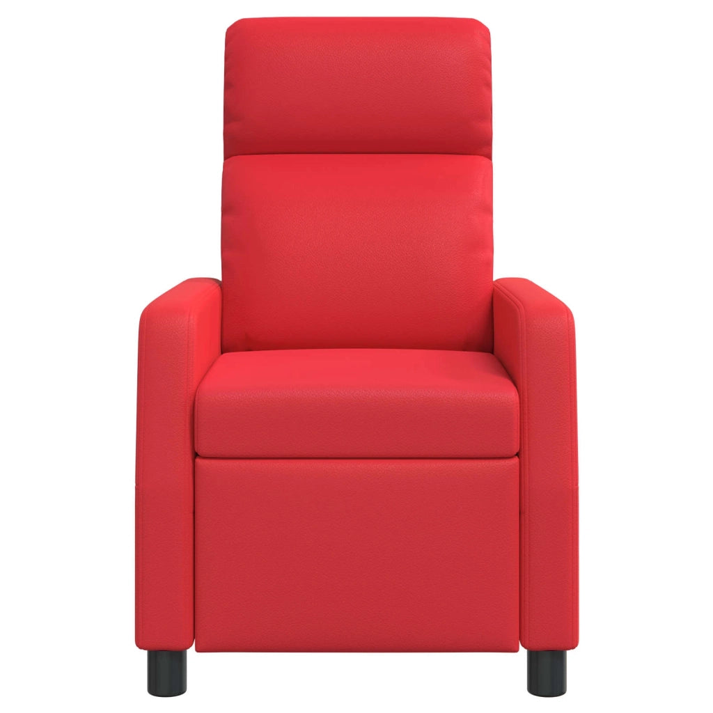 Divano Sedia-Poltrona reclinabile Rosso Similpelle 794604