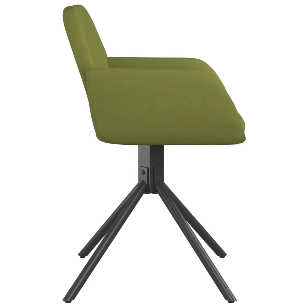 Sedie da Pranzo Girevoli 2 pz Verde Chiaro in Velluto 344743