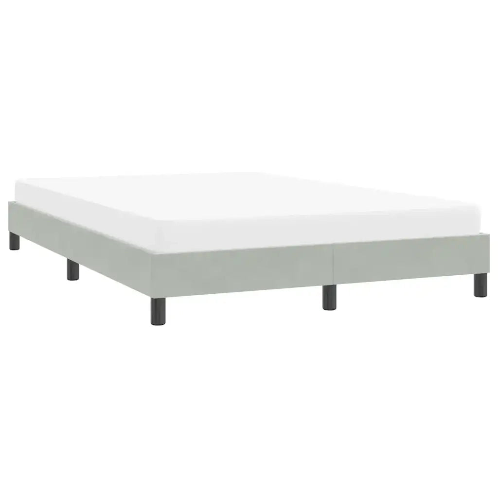 Giroletto senza Materasso Grigio Chiaro 160x210 cm Velluto 4101361