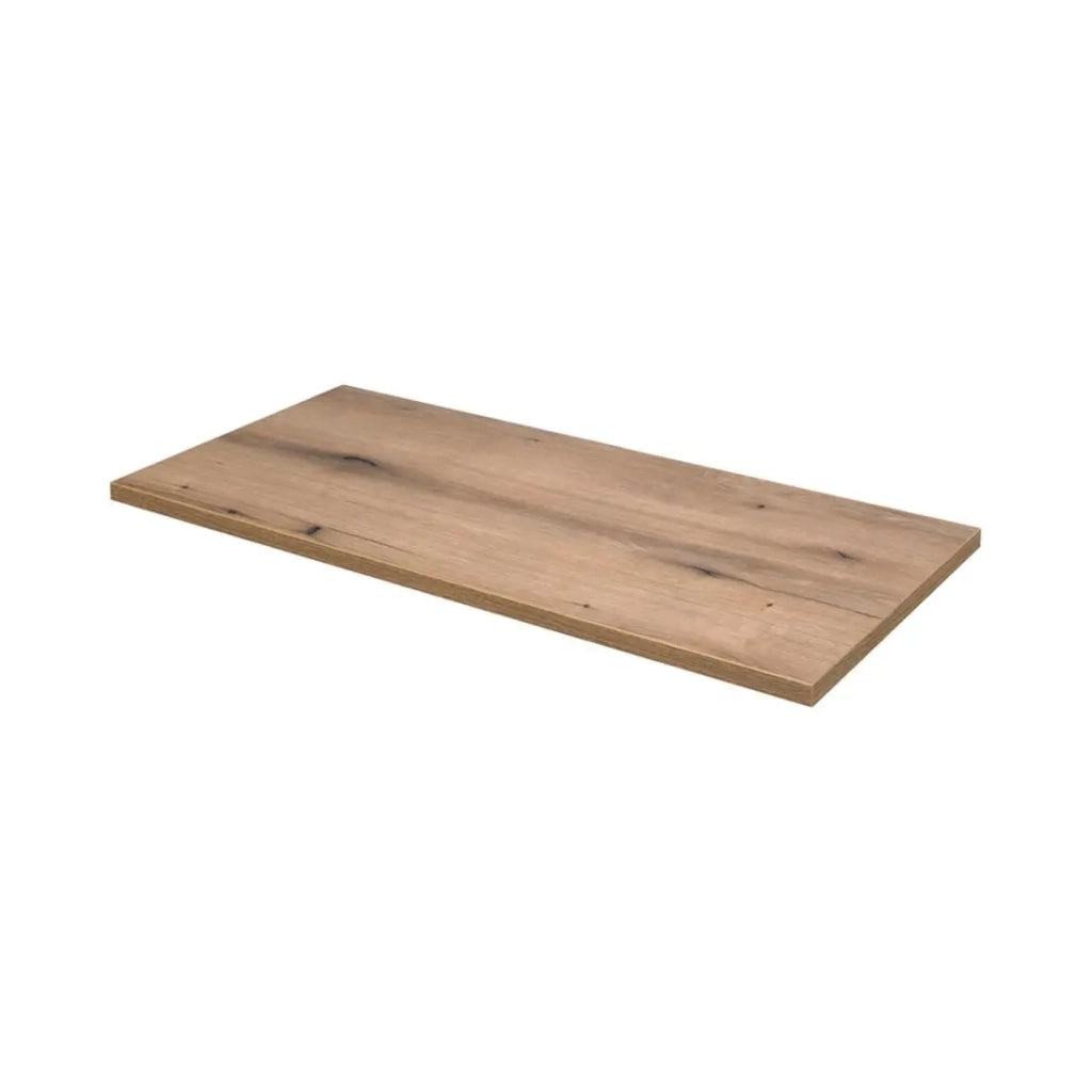 Insieme ICON: mobile sottolavabo 100cm cachemire + piano per lavabo effetto legno + lavabo rotondo da appoggio