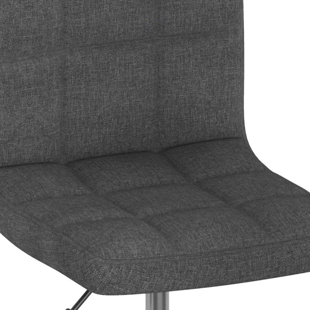Sedie da Pranzo Girevoli 4 pz Grigio Scuro in Tessuto 3087449