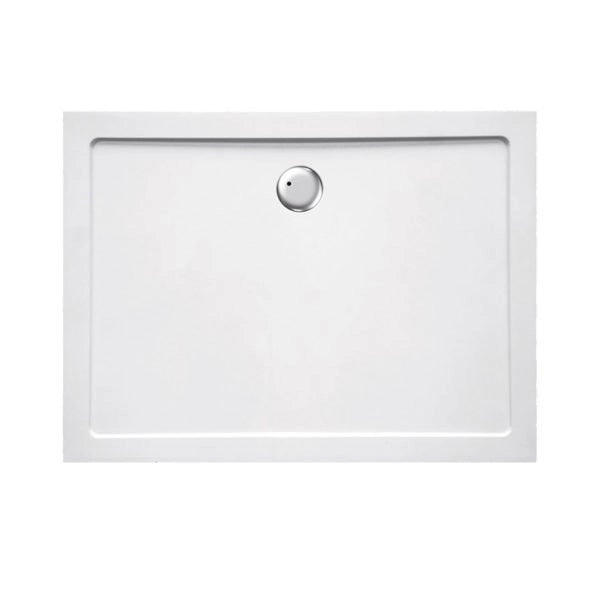 Piatto doccia 70x120 cm rettangolare ribassato EASYFLAT resina H3.5 cm MONACO Bianco
