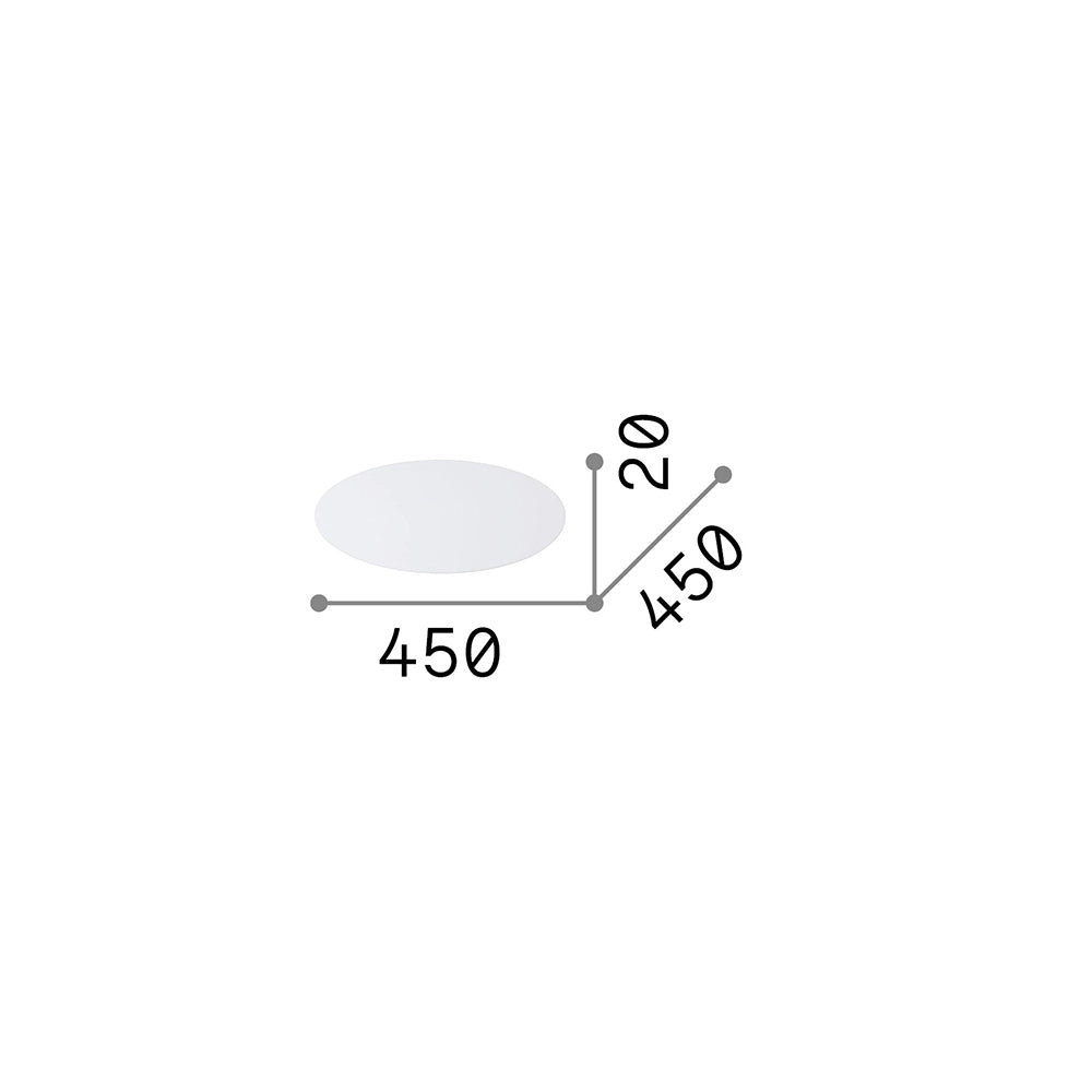 Disco Acrilico Set Alluminio Trasparente D45Cm