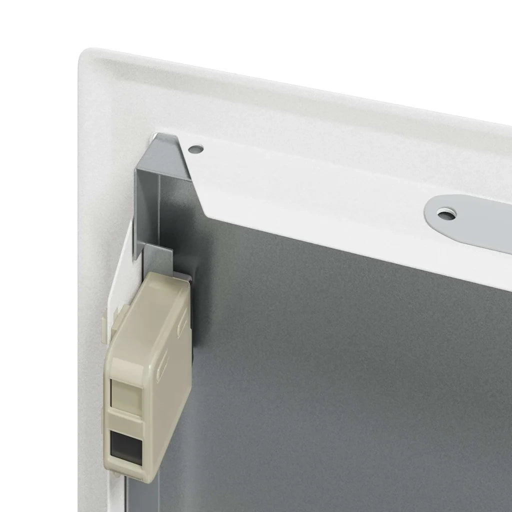 Pannello di Accesso 2 pcs Bianco 23 x 23 x 3 cm Acciaio 42010264