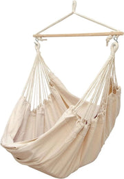 Sedia a Sospensione XXL - 185x130cm Lettino da Giardino - 150kg Sospensione da Giardino Beige