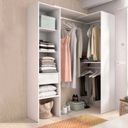 Guardaroba grande Ewiniar, Mobile camera da letto, Cabina armadio portabiti, Armadio appendiabiti, 98x42 h187 cm, Bianco