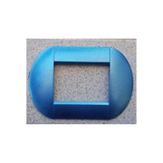 Trade Shop - Placca Placche Placchette Compatibili Living International Light Bombate Bticino - Blu Cielo Metallizzato -7 Fori     -