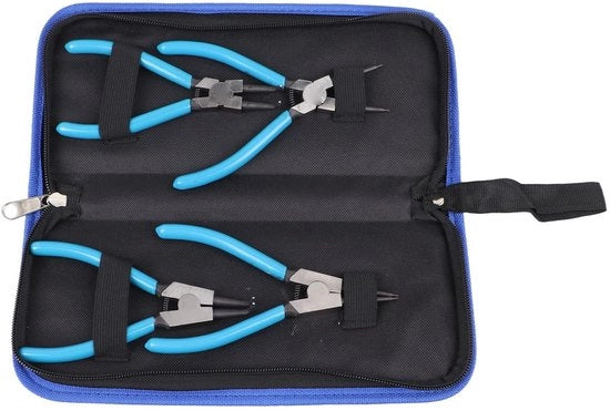 Set di punte di taglio in acciaio inossidabile ad alta resistenza - 4 pezzi - manubrio portatile - punti di mordente esterni/interni - maneggevolezza sicura - resistente e duraturo - set di punte di taglio
