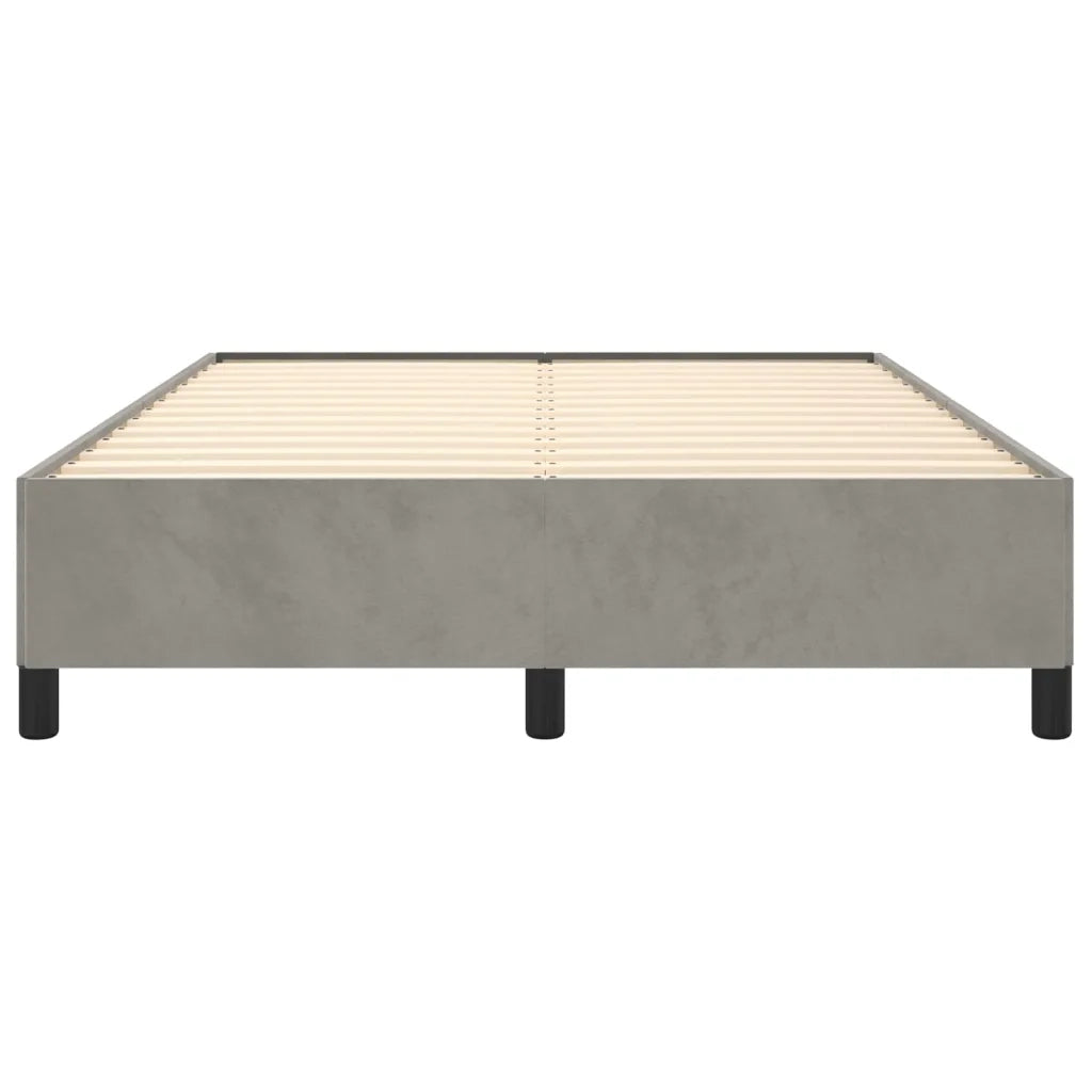 Giroletto senza Materasso Grigio Chiaro 140x190 cm Velluto 347318