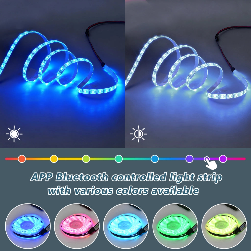 Madia con 4 ante; ripiani regolabili e illuminazione LED - per soggiorno - 140 x 40 x 65 cm