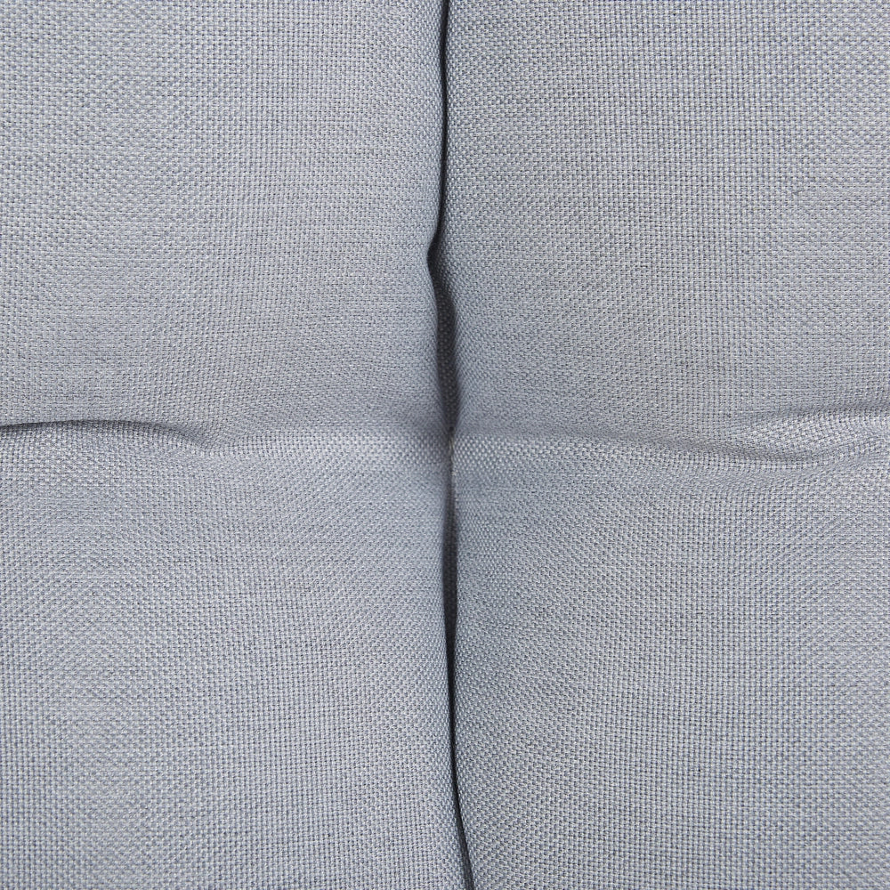 Poltrona Sospesa con Piedistallo in Rattan Grigio Chiaro Stile Boho Moderno