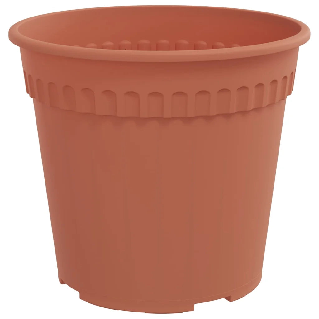 Fioriere | Cassetta per fiori | Vaso Rotondo per Fiori 6 pz Rosso Mattone ? 19 x 16 cm