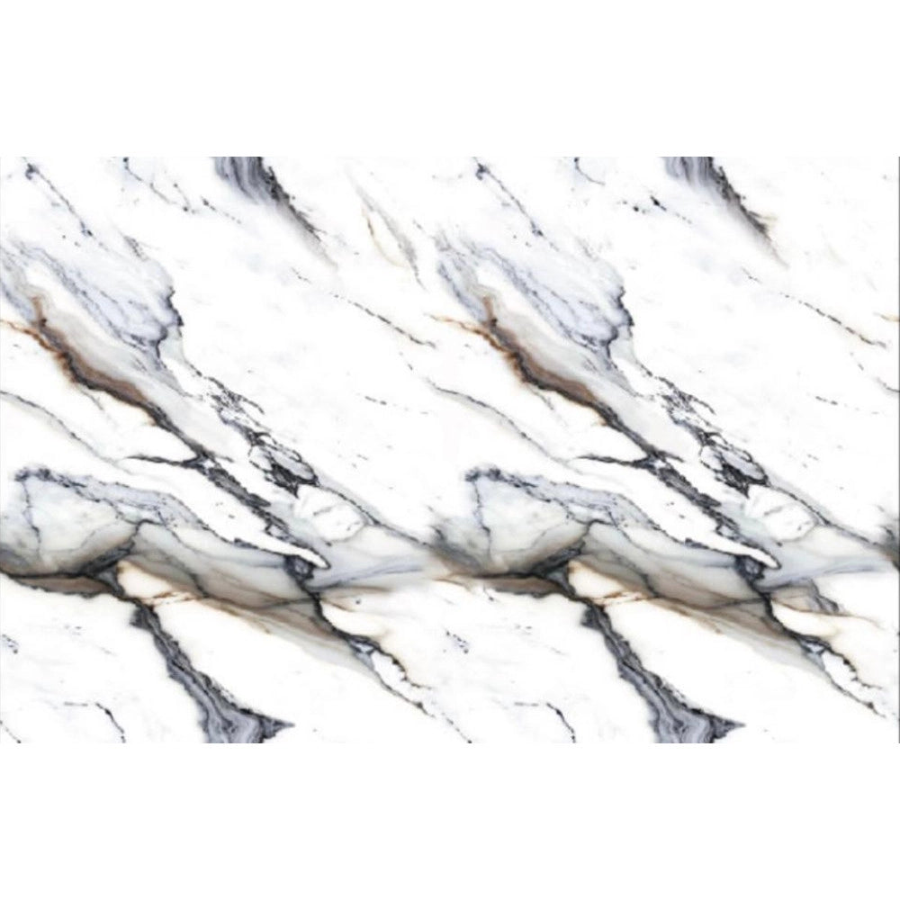 Trade Shop - Pannello Adesivo Effetto Marmorizzato Venato Lucido 120x300 Cm Pareti Paraschizzi Stanza -
