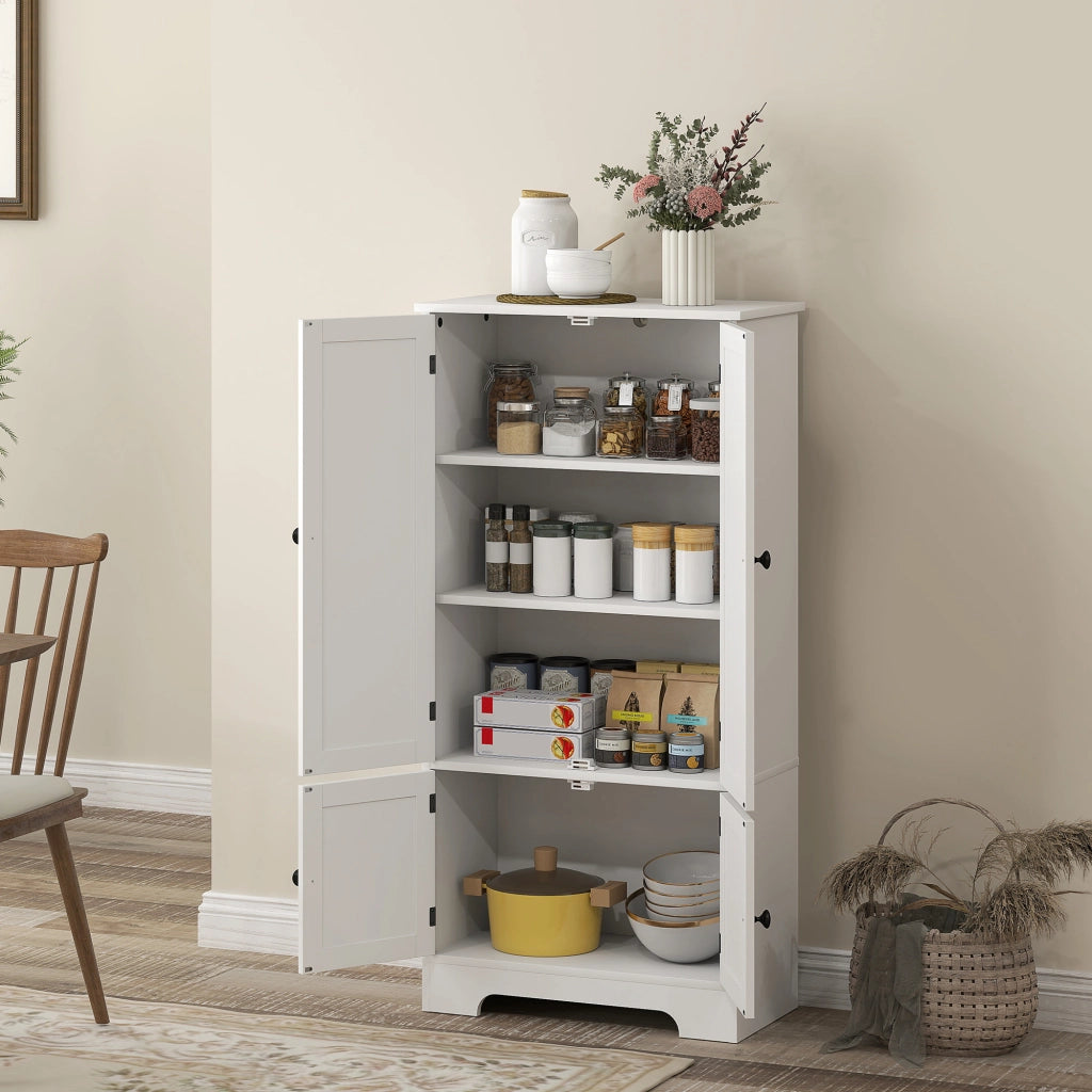 Mobile Credenza 4 Ante ¨C Xylo ¨C Bianco con 2 Armadietti e Ripiano Regolabile 58x30x123