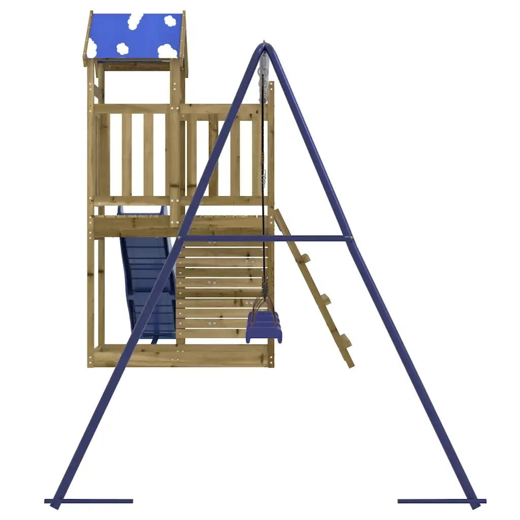 Set da Gioco da Esterno in Legno di Pino Impregnato