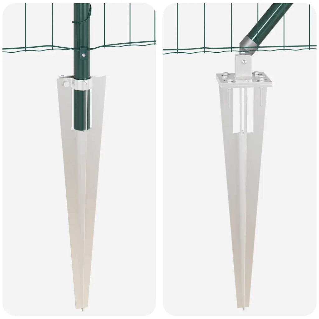 Recinzione da Giardino | Recinzione con Posto Verde 1,2 x 25 m Acciaio e PVC